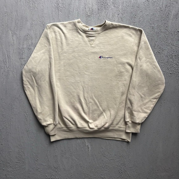 Champion Other - Vintage Champion Sweatshirt Mens Large Beige 90s